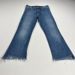 MOTHER Insider Crop Step Fray Jeans Not Rough Enough Wash Stretch Denim Size 25 Blue Photo 14