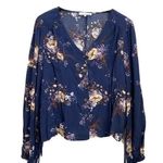 June and Hudson Floral Blouse Long Sleeve Top M Photo 0