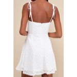 Lulus NWT  Size Medium Definitely Lovable White Crochet Lace Tie-Strap Mini Dress Photo 1