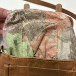 The Sak  Leather Crossbody Bag Pockets Tan Brown Adjustable Cane Ribbon Detail Photo 8