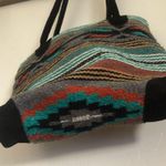 EL Paso Saddle Blanket Co. Large Tote Bag Handwoven 18”X16” southwestern Blue Photo 3
