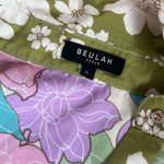 Beulah  Shirt dress in Shades Of Green Purple Paisley Floral Print LARGE #114 Photo 8