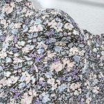 ASTR Ditsy Floral Smocked Cropped Bodice Long Puff Sleeve Blouse Size S Photo 3