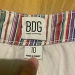 BDG  Rainbow Striped Button Fly Denim Shorts | 10 Photo 1