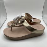 FitFlop NWB  Galaxy  Toe-Thong Slip Sandals Wedge Rose Gold US 10 wedding party Photo 2