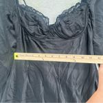 Princess Polly  “Moniz” Black Satin Lace-Trim Long Sleeve Mini Dress Photo 6