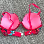 PINK - Victoria's Secret PINK Victoria’s Secret Wear Everywhere Super Push Up Bra Red Tropical 34D Photo 2
