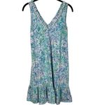 Lilly Pulitzer Camilla Swing Dress XS Surf Blue Soleil It On Me Pom-Pom Photo 1