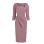 Kay Unger Anya Midi Dress Pink Mauve 6 Photo 5