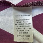 Dina Be Chevron 3/4 Sleeve Silky Burgundy & White Blouse  Women’s S Business Photo 7