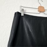 St. John Stretch Napa Leather Stretch Pencil Skirt In Caviar Size 12 Photo 10