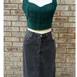 Abercrombie & Fitch NWOT Green Tweed Crop Top Photo 3
