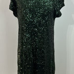 Cable & Gauge Emerald Green Sequin Cocktail Dress – Size M Photo 0