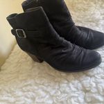 Paul Green  Boots Woman’s Rider Ankle Bootie Black Leather Round Toe Cone Heels Photo 2
