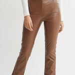 H&M Flared Brown Leather Legging Photo 0