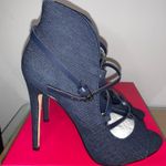Shoe Dazzle Kesie Denim Dress Sandals Size 8.5 New with Box Photo 9