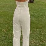 l*space White Linen Jumpsuit Photo 2