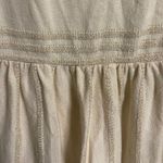 American Eagle  Cream Gold Knit fit flare dress Short Sleeve Lightweight Medium Photo 3