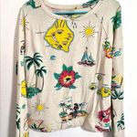 Aerie tropical vintage Americana Hawaiian print lightweight sweatshirt, size XS Photo 0