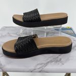 Soul Naturalizer‎ Happy Slide Sandal Casual Comfy Sz 11M Woven Leather Strap Black Photo 2