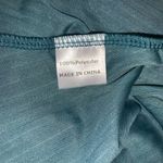 Merokeety blue teal velvet midi dress size M ruffle sleeve V Neck stretchy Photo 7