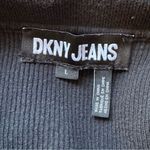 DKNY Jeans Black Fitted Sleeveless Knit Ribbed Top L Photo 5