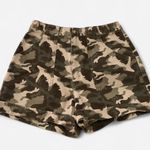 Y2K Utility Grunge Retro Subversive Camo High Rise Cargo Shorts Mom Jeans Carpenter Pockets Green Khaki Camoflage Measurement in pics Size M Photo 0