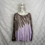 AnyBody Cozy Knit Tie Dye Long Sleeve Top Size 1X NWT Purple Photo 1