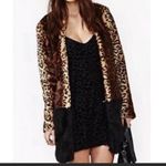 NWT Nasty gal faux fur leopard print coat size M Size M Photo 4