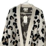 Love Riche  Leopard Print Open Front Distressed Cardigan(Size Medium) Photo 4