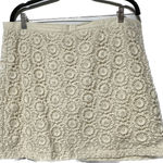 Gap  Cream Crochet Floral Medallion Skirt Size‎ 12 Photo 0
