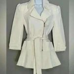 Bebe Flirty Zip Coat White (319) Photo 1