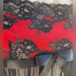 🌸New very sexy red black sheer lace teddy lingerie teddy negligee Sz M S nwot Size M Photo 3