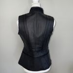 DASH by Kardashian Woman’s Leather Moto Vest Jacket Size XS Black Y2K Biker Photo 4