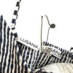 LUSANA Lila Poplin Bralette Navy‎ Stripe NWT Small Blue Photo 1