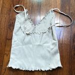 Free People Intimately  m/l White Asymmetrical Ruffled Camisole Photo 1