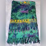 Tropical Earth Tones Women’s Blue/Green/Purple/Yellow Sarong Island Wear Swim Blue Size undefined Photo 4