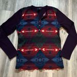 CHAPS  Denim, Large Aztec Print long sleeve thermal style shirt Photo 0