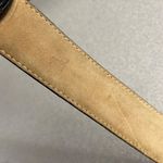 WCM New York Womens Leather Belt Medium Gold Toned Embossed Italian Dress USA Black Photo 7