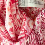 ZARA Red Pink Geometric Print Tiered Long Sleeve Resort Maxi Dress Size Small Photo 8