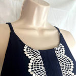 Westport 1962 Scallop Crochet Blue Halter Dress Size Medium Photo 4
