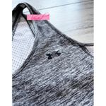 Under Armour Flashy 2-in-1 Tank Carbon Heather Cut-Outs Cutouts Mesh Layered Top Photo 6