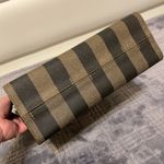 Fendi Vintage Logo Stamp Pequin Coated Canvas Shoulder Bag Photo 6