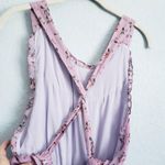 ZARA  Lilac Floral Smoked Criss Cross Back Mini Dress Photo 8