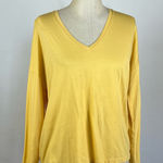 Vince  V Neck Yellow Long Sleeve Top Photo 0