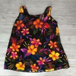 vintage Robby Len size 10 tropical one piece beach cover up swimwear shirt dress Red Photo 0