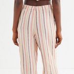 Urban Outfitters Chance Striped Linen Pull-On Wide-Leg Pant Size XS Photo 1