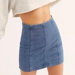 Free People NWT  modern Femme mini Jean skirt Photo 0