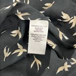 Cooper and Ella  Women’s Black with Gold Bird Print Zip Front Blouse Size: Small Photo 3