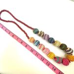 Colorful crochet ball beaded necklace Photo 2